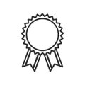 Generic Medal Award Outline Icon on White