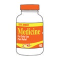 Generic Medicine bottle Template - orange Royalty Free Stock Photo