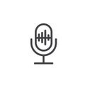 Generic Microphone Symbol showing audio or AI voice recognition