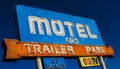 Motel and Trailer Park Signage