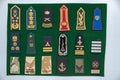 Generic Navy / army uniform shoulder strap at display Royalty Free Stock Photo