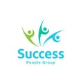 Generic people group success logo design vector graphic symbol icon sign illustration creative idea Royalty Free Stock Photo