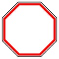 Generic red prohibition, restriction sign. Road sign with empty