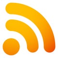 Generic signal or RSS feed icon. Symbol for syndication, wireless communication concepts Royalty Free Stock Photo