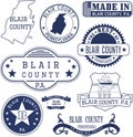 Generic stamps and signs of Blair county, PA