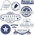 Generic stamps and signs of Chester county, PA