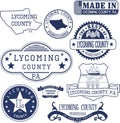 Generic stamps and signs of Lycoming county, PA Royalty Free Stock Photo