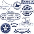 Generic stamps and signs of Westmoreland county, PA Royalty Free Stock Photo