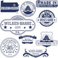 Generic stamps and signs of Wilkes-Barre city, PA