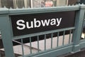 Generic subway sign and entrance