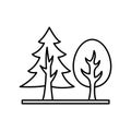 generic trees Line Style vector icon which can easily modify or edit