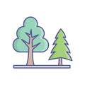 generic trees Line Style vector icon which can easily modify or edit