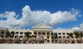 Generic tropical beach hotel architecture Royalty Free Stock Photo