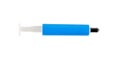 Generic tube of thermal paste used for heat dissipation between computer CPU processor/GPU and cooler, isolated on white