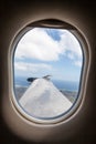 Generic view from inside single-prop airplane Royalty Free Stock Photo