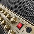 Generic vintage feel guitar amplifier. 3D illustration Royalty Free Stock Photo