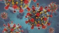 Generic virus isolated on white background. 3D illustration