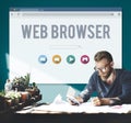 Generic Web Browser Online Page Concept