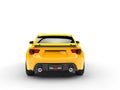 Generic yellow sports car - back view