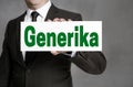 Generika in german Generic label is held by businessman Royalty Free Stock Photo