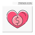 Generosity color icon