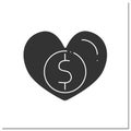 Generosity glyph icon