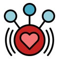 Generosity heart icon vector flat