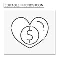 Generosity line icon
