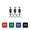 Genes, syringe icon. Simple element illustration from biotechnology concept. Genes, syringe icon. Bioengineering