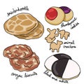 Genesis of Cookies vector illustration