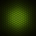 Genesis pattern - the flower of life green
