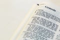 Genesis scripture in the holy bible closeup Royalty Free Stock Photo