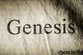 Genesis text header.