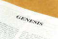 Genesis title page symbol, the first book of the Old Testament, Holy Bible beginning, world universe origin biblical story, Royalty Free Stock Photo