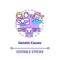 Genetic causes concept icon