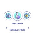 Genetic counselor concept icon