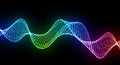 Genetic data stream glows with vibrant digital light Royalty Free Stock Photo