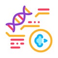 genetic disease asthma color icon vector illustration