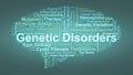 Genetic Disorders Word Cloud. Key Concepts On Inheritance, DNA Mutation, Chromosomal Abnormalities, And Genetic Diseases Affecting Royalty Free Stock Photo