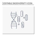 Genetic diversity line icon