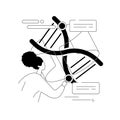 Genetic engineering abstract concept vector illustration. Royalty Free Stock Photo