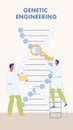 Genetic Engineering Flat Vector Flyer Template Royalty Free Stock Photo