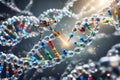 Genetic engineering and gene manipulation concept. Royalty Free Stock Photo