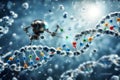 Genetic engineering and gene manipulation concept. Royalty Free Stock Photo