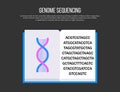 Genetic engineering and genome sequencing concept