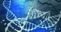 Genetic engineering and high technologies. Abstract DNA spiral model
