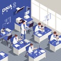 Genetic Engineering Isometric Background Royalty Free Stock Photo