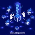 Genetic Engineering Isometric Concept