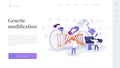 Genetic engineering landing page concept Royalty Free Stock Photo