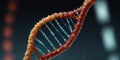Genetic Engineering modifying DNA, side view, demonstrating gene editing. Royalty Free Stock Photo